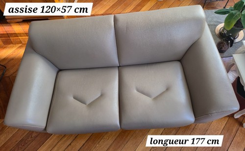 Canapé cuir places - canapé,