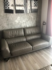 canapé cuir roche bobois gris