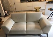 Canapé cuir blanc cassé